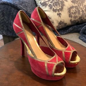Red and gold stiletto